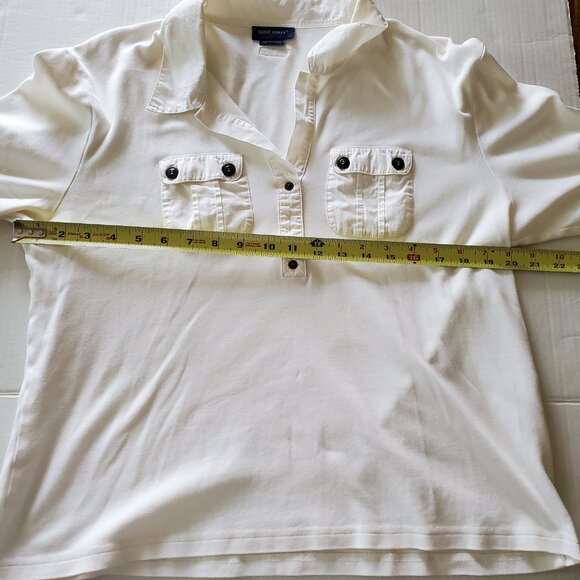 Saint James Made In France Ivory Blouse with Pockets - Picture 14 of 15